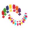 DOITOOL 2 Sets Fiesta Party Hanging Flag Banners, Mexican Felt Bunting for Day of the Dead and Festival Decorations, 10 Pieces Each view 3