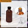 Amber Glass Bottles, 57 ml Brown Boston Round Bottles with Caps view 2