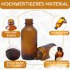 Amber Glass Bottles, 57 ml Brown Boston Round Bottles with Caps view 4
