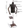 BESTXH 01 Men's Mannequin Torso with Wooden Arms, Adjustable Stand, Trouser Stand and Shoe Holder view 2