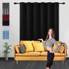 GOUSUN Thermal Blackout Curtain with Grommets, 200 x 130 cm, Black view 1