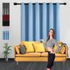 GOUSUN Blackout Curtain 85 x 190 cm, Light Blue, Opaque Curtain with Eyelets view 1