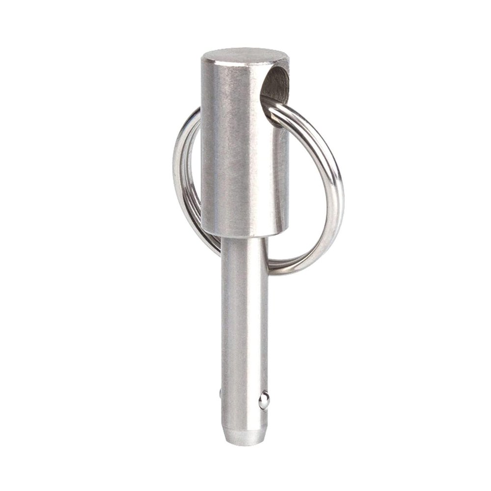 VCN115.1 Quick-Release Locking Pin, 8 mm, Nickel-Plated Stainless Steel, with Ball Head and Pull Ring