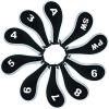LUOKEKE Golf Iron Head Covers, 10-Piece Set with Zippers, White view 1