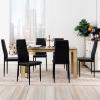 FURNITABLE Dining Table with 6 Chairs, Rectangular Oak Table and Dining Set view 2