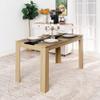 FURNITABLE Dining Table with 6 Chairs, Rectangular Oak Table and Dining Set view 3