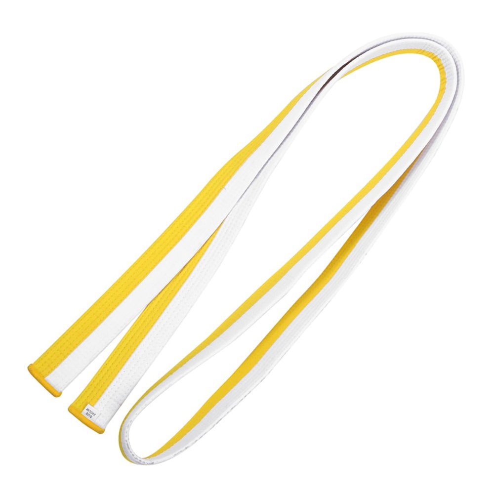 Happyyami Yellow Cotton Karate Belt for Taekwondo and Martial Arts