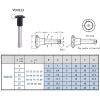 Locking Pin, Quick-Release Fastening Pin, 1-Piece VCN123, 8 mm Diameter, Stainless Steel Button, Ball-Lock Pin with Latch (VCN123 8 × 55 mm) view 2