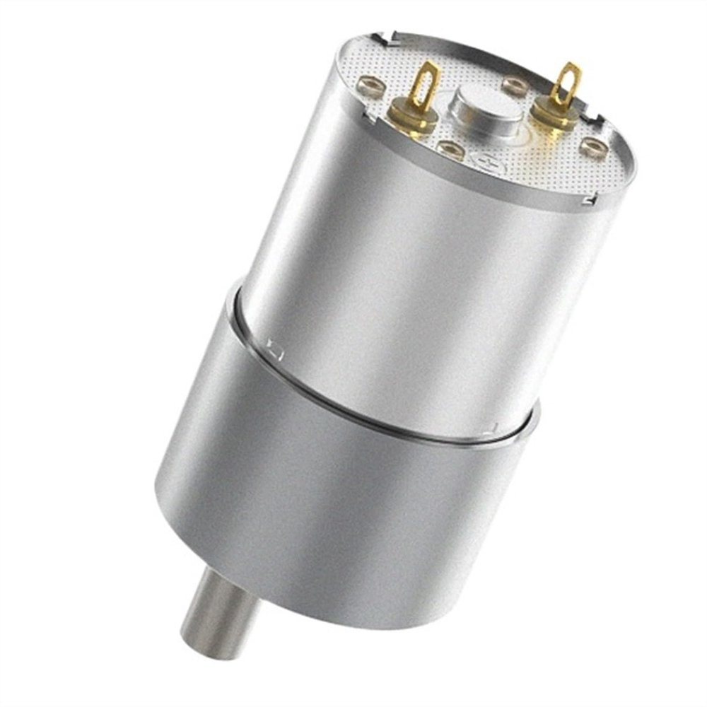 37-3530 12/24 V DC Geared Motor, 37 mm All-Metal Gearbox, 4–1600 RPM, 76 RPM at 12 V