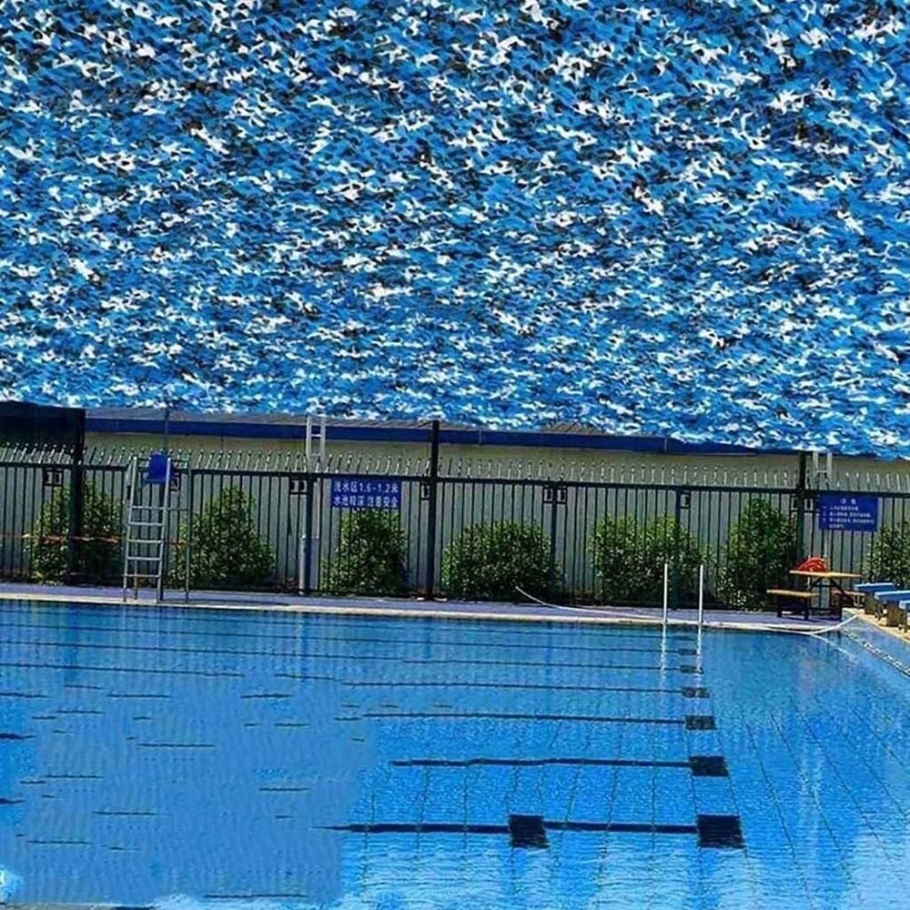 Suixtil Blue Camouflage Netting for Hunting, Shooting, Camping & Garden Decor (5 x 7 m / 16.4 x 22.9 ft)