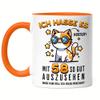 Kiddle-Design Personalized 58th Birthday Mug - I Hate Looking This Good at 58 - Funny Gift for Women - Orange view 1