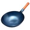 UQACHG Hand-Hammered Iron Wok with Round Bottom and Wooden Handle, 36 cm view 1