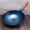 UQACHG Hand-Hammered Iron Wok with Round Bottom and Wooden Handle, 36 cm view 3