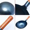 UQACHG Hand-Hammered Iron Wok with Round Bottom and Wooden Handle, 36 cm view 4