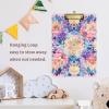 Peach Boho Floral Clipboard, A4 Hospital Clipboard, Rigid Board for Teachers, 22.9 x 30.5 cm view 4
