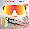 MCTNCT 3-Pack Sports Sunglasses for Men and Women, Windproof Cycling Glasses with UV400 Protection view 2