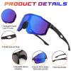 MCTNCT 3-Pack Sports Sunglasses for Men and Women, Windproof Cycling Glasses with UV400 Protection view 3