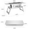 Foldable Portable Stainless Steel Charcoal Grill with Stand view 2