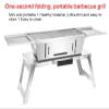 Foldable Portable Stainless Steel Charcoal Grill with Stand view 3