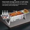 Foldable Portable Stainless Steel Charcoal Grill with Stand view 4