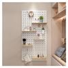 CVERTHAF White Pegboard Wall Organizer Set with Modular Shelves, 120 x 60 cm view 1