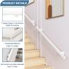 30–600 cm White Handrail for Indoor and Outdoor Stairs, Wall-Mounted Safety Railing Kit view 3