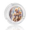 Golden Monkeys Round Glass Ashtray with 3 Slots view 3