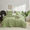 Gezu Green Plaid Seersucker Bedding Set, 200 x 200 cm view 1