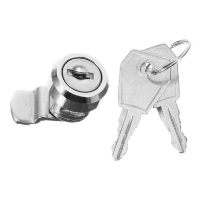 Zinc Alloy Drawer Lock with Keys, 16 mm, Silver