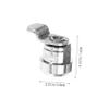 Zinc Alloy Drawer Lock with Keys, 16 mm, Silver view 2