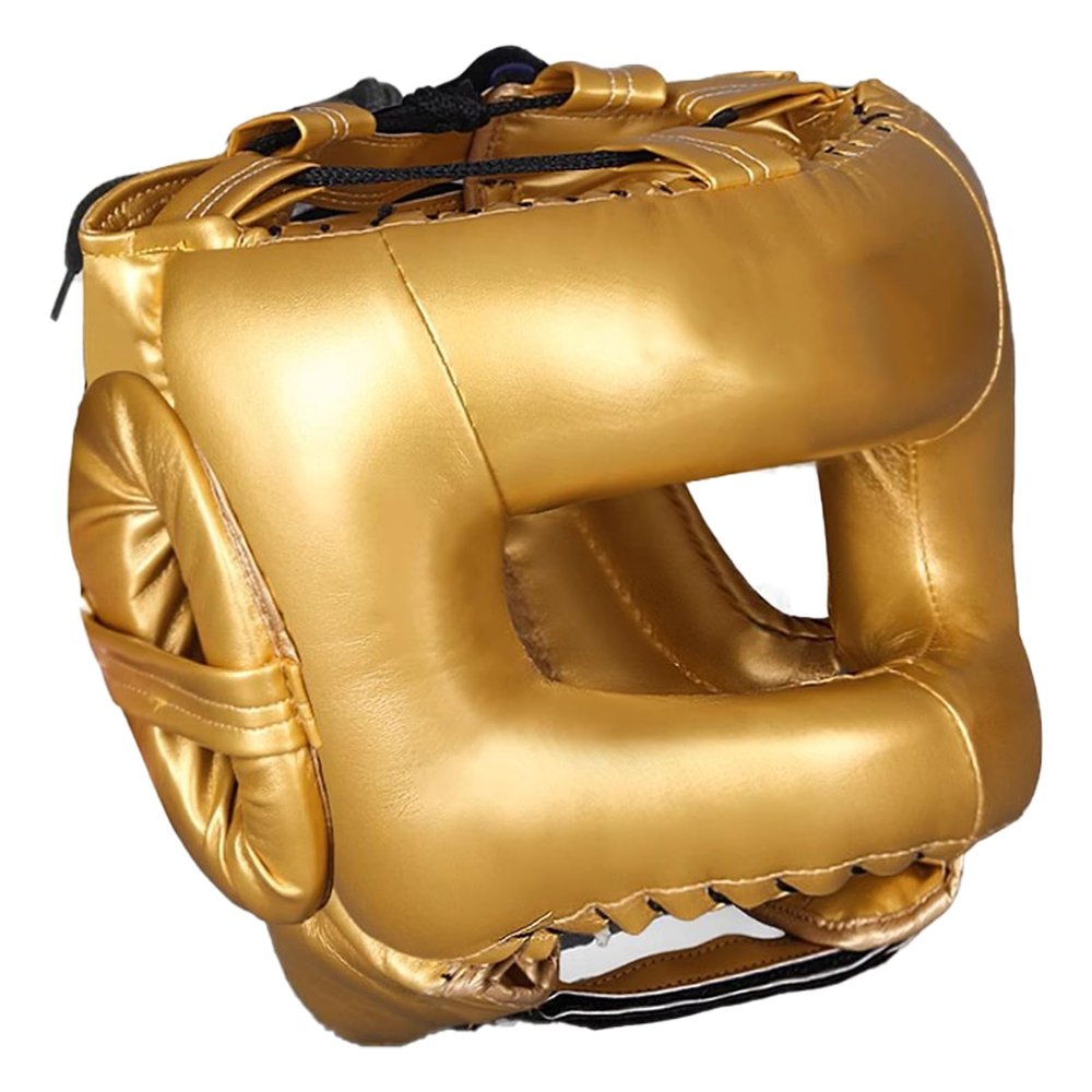 mioosho Full-Face Kickboxing Headgear, PU Leather, Comfortable, for Men and Adults