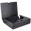 HEIYUET 6-Pack A4 Black Document Storage Boxes with Spine Labels view 3