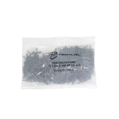 Pikappa 656 2 mm T-Spacers for Tiles and Cladding, Gray, 500 Count