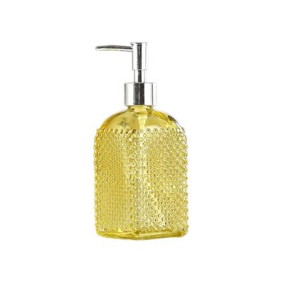 Clear Glass Soap and Lotion Dispenser with Stainless Steel Pump, 500 ml / 16.9 oz