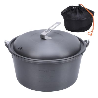 5L Camping Pot & Cookware Set with Steamer Tray