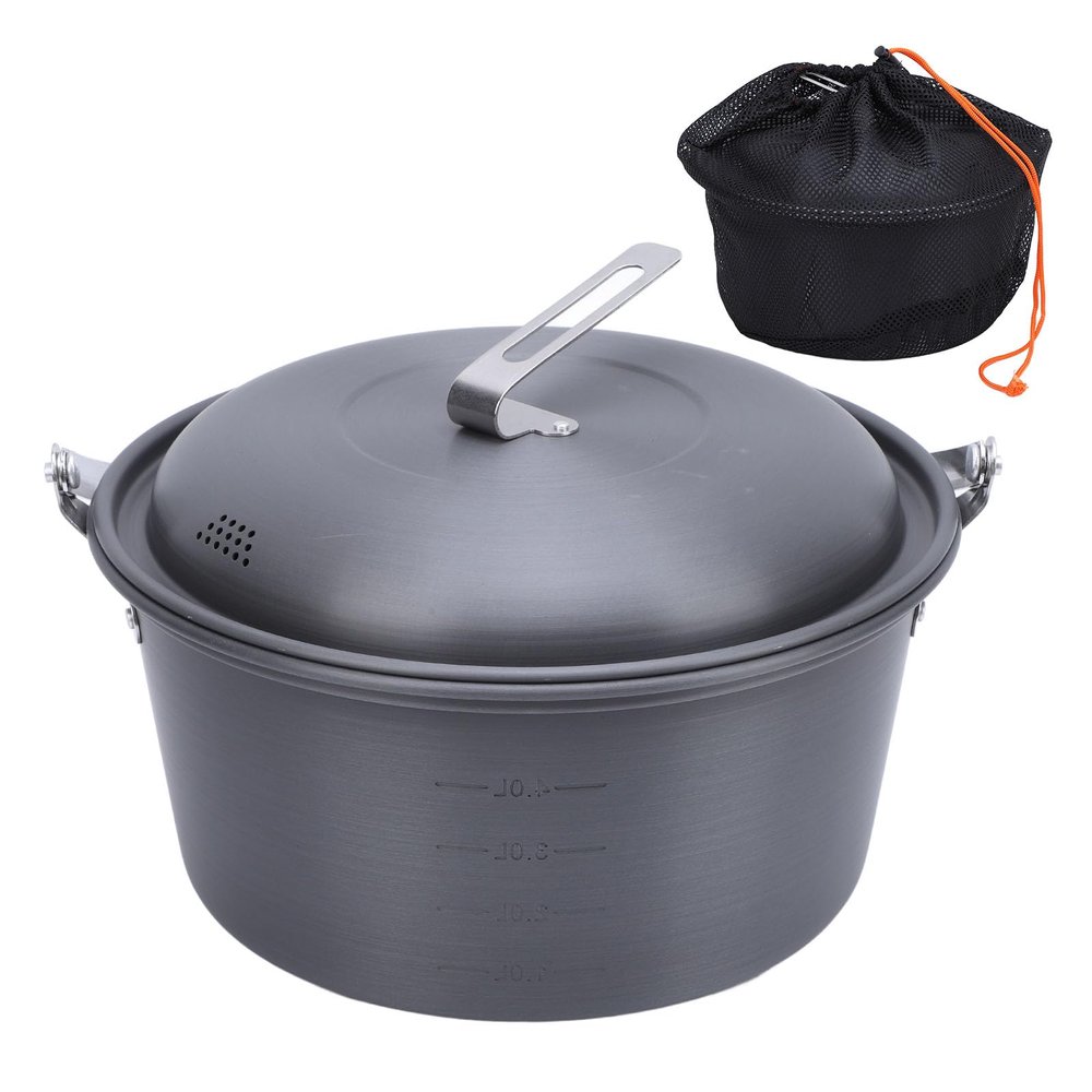 5L Camping Pot & Cookware Set with Steamer Tray