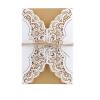 50-Piece Laser-Cut Wedding Invitation Set with Envelopes, Yellow view 1
