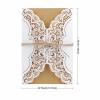 50-Piece Laser-Cut Wedding Invitation Set with Envelopes, Yellow view 4