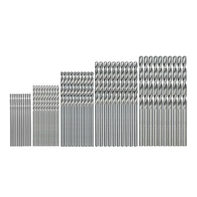 FonFou 50-Piece Titanium-Coated HSS High-Speed Steel Drill Bit Set for Metal and Woodworking