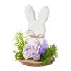 HNsdsvcd Friendly Easter Rabbit Wooden Decoration view 1