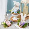 HNsdsvcd Friendly Easter Rabbit Wooden Decoration view 2