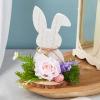 HNsdsvcd Friendly Easter Rabbit Wooden Decoration view 3