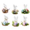 HNsdsvcd Friendly Easter Rabbit Wooden Decoration view 4