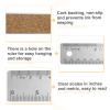 3-Piece Stainless Steel Ruler Set with Cork Backing view 4