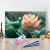 Paint by Numbers for Adults, Lotus/Bird DIY Craft Kit with Brushes and Acrylic Paint, 100 x 220 cm, N5-61 view 1
