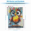QENSPE 5D Diamond Painting Kit, Colorful Abstract Bird, 30 x 40 cm view 2