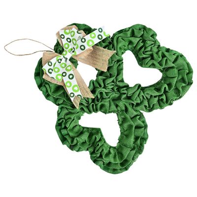 Cabilock St. Patrick’s Day Shamrock Hanging Wreath Decoration