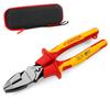 1000V Insulated Linesman's Pliers, 9-Inch Combination Pliers with Wire Crimper, Stripper & Cutter view 1