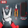 1000V Insulated Linesman's Pliers, 9-Inch Combination Pliers with Wire Crimper, Stripper & Cutter view 2