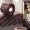 Kids' Room Wall Panels, Self-Adhesive Padded Wall Cushion, 1 cm Thick, for Bedroom, Living Room, Garage, Balcony, Table Corners and Wall Protection (Brown, 20 cm x 2 m, 2 pcs) view 1